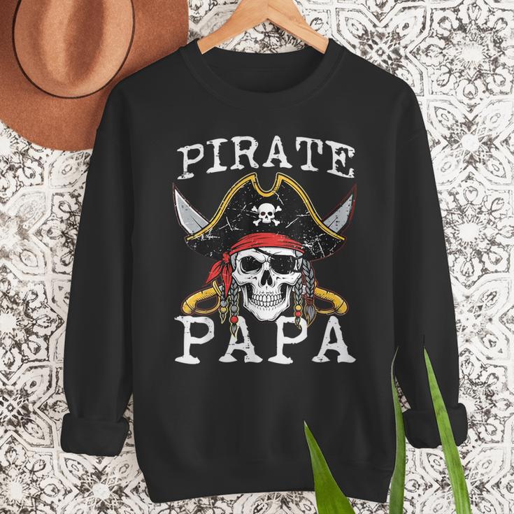 Pirate Papa Skull Family Matching Costume Dad Grandpa Men Men Sweatshirt Pirate Papa Skull Family Matching Costume Dad Grandpa Men Men Sweatshirt