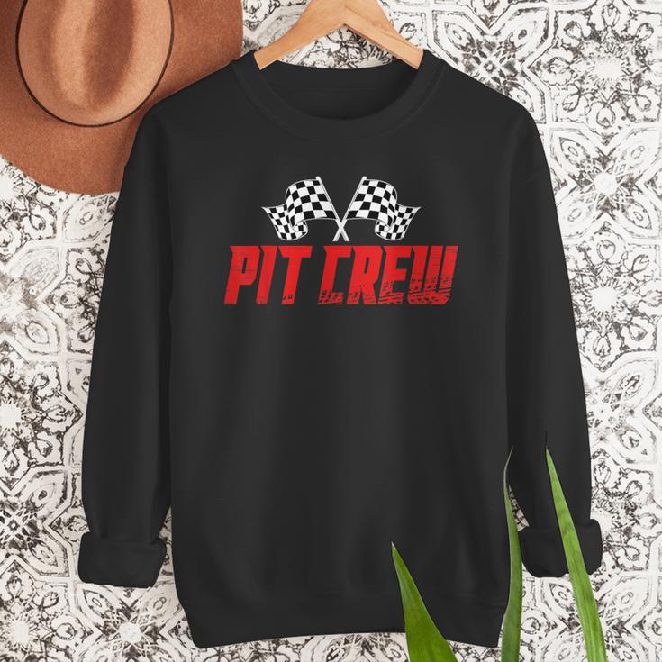 Pit Crew Family Racing Birthday Race Car For Dad Mom Kids Men Sweatshirt