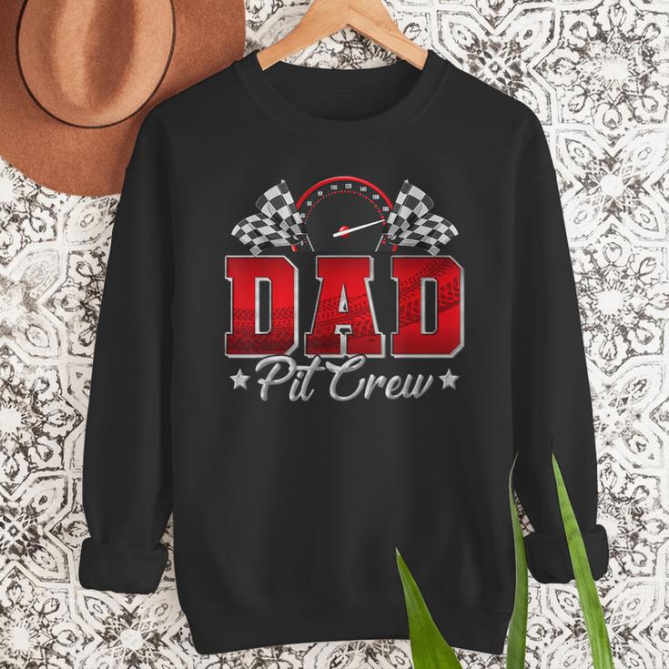 Pit Crew Race Car Racing Dad Family Birthday Party Men Sweatshirt