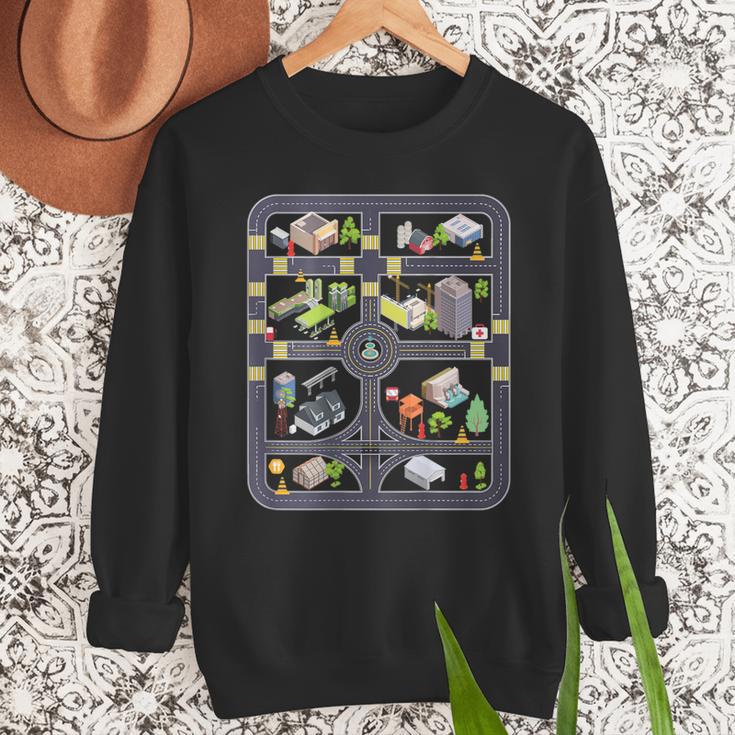 Play Cars On Dad's Back Mom's Back City Map BACK PRINT ONLY Men Sweatshirt Play Cars On Dad's Back Mom's Back City Map BACK PRINT ONLY Men Sweatshirt
