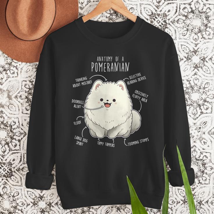 Pomeranian Anatomy Cute Pet Pom Mom Dog Dad For Men Women Girls Kids Men Sweatshirt