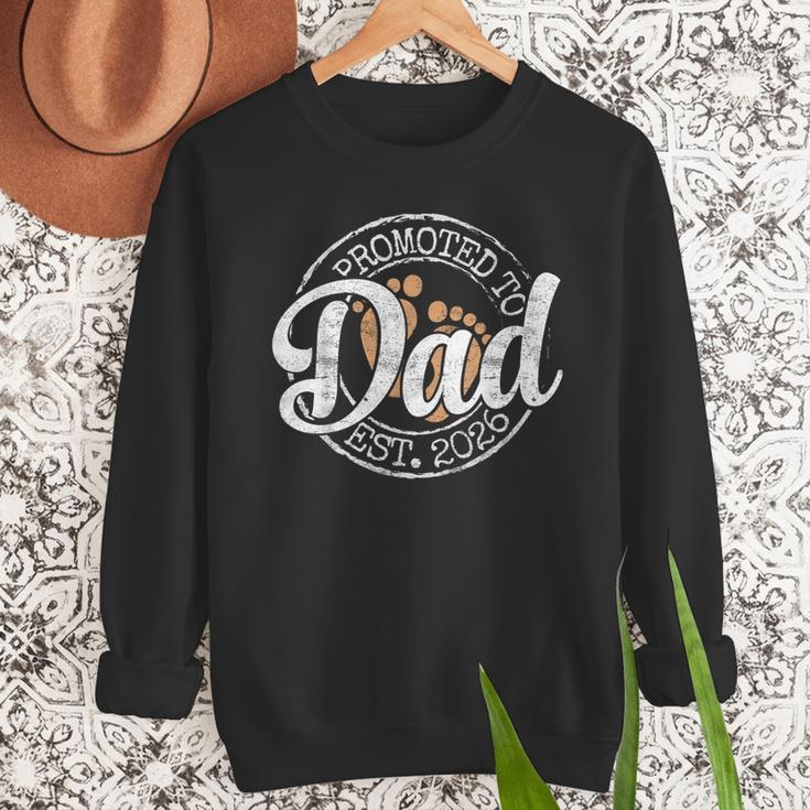 Promoted To Dad Est 2026 Stamp First Time Daddy To Be Men Sweatshirt Promoted To Dad Est 2026 Stamp First Time Daddy To Be Men Sweatshirt