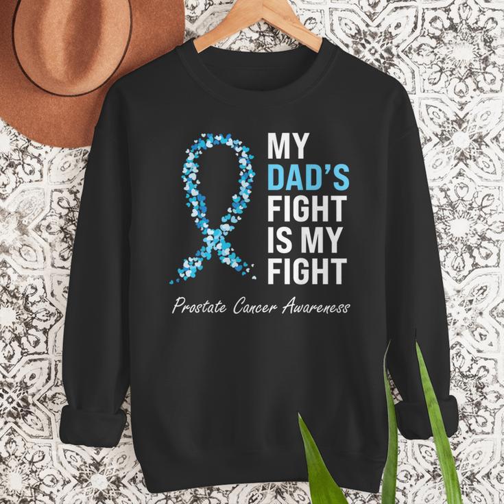 Prostate Cancer Awareness Light Blue Ribbon Dad Survivor Men Sweatshirt
