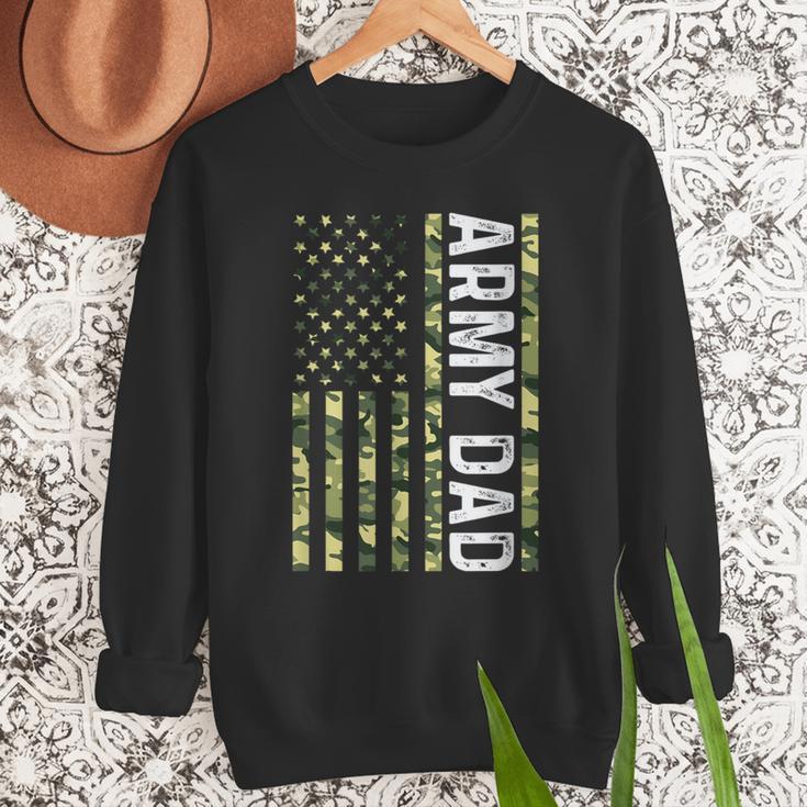 Proud Army Dad United States USA Flag For Father's Day Men Sweatshirt