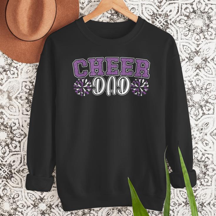 Proud Cheer Dad My Favorite Cheerleader Calls Me Dad Purple Men Sweatshirt
