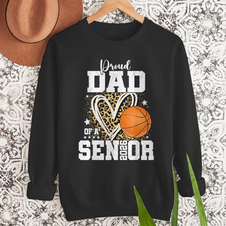 Proud Dad Of A 2026 Senior Basketball Graduation Leopard Men Sweatshirt