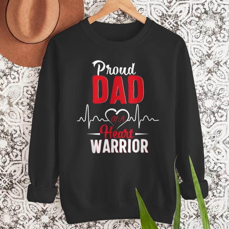 Proud Dad Of a Heart Warrior CHD Awareness Shirt Gift Men Sweatshirt