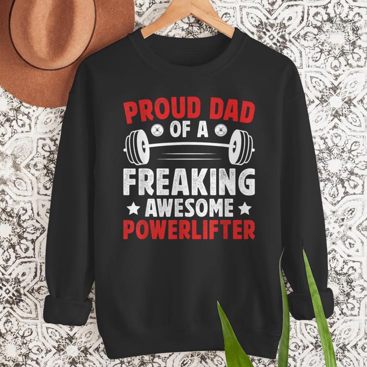 Proud Dad Of A Powerlifter Father Powerlifting Dad Men Sweatshirt