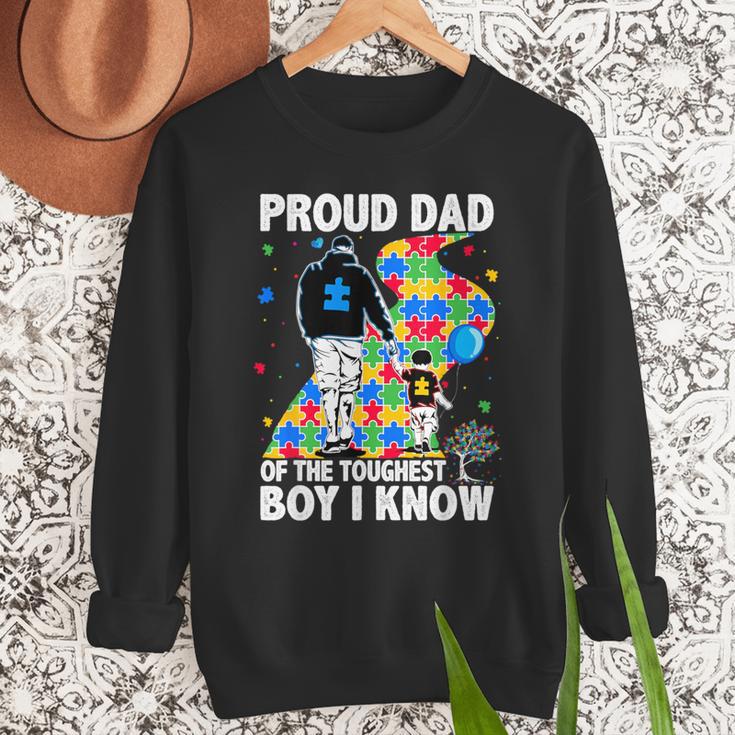 Proud Dad Of The Toughest Boy Autism Awareness Father Autism Men Sweatshirt Proud Dad Of The Toughest Boy Autism Awareness Father Autism Men Sweatshirt