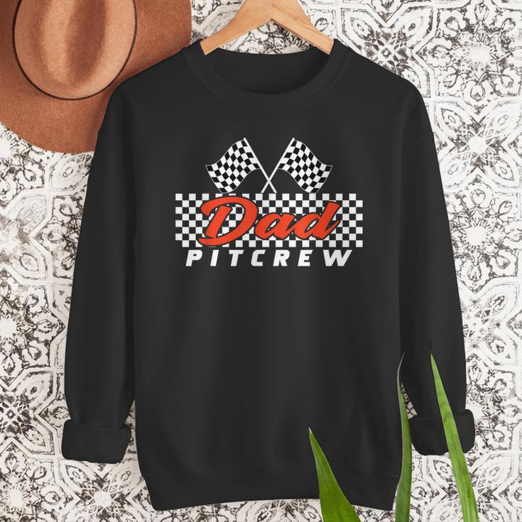Race Car Birthday Party Racing Family Dad Pit Crew Men Sweatshirt