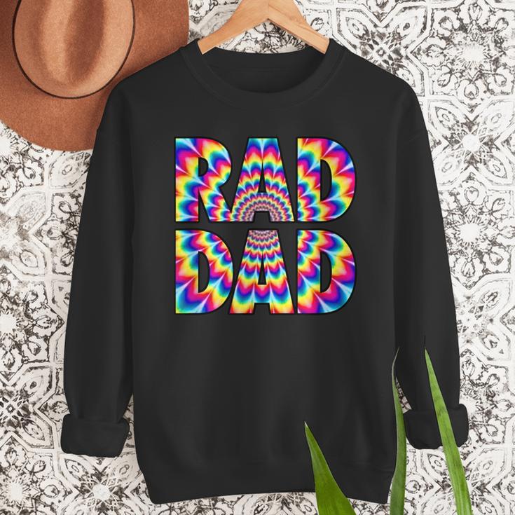 Rad Dad Trippy Hippie Tie-Dye Rainbow 70s Vibes Novelty Men Sweatshirt Rad Dad Trippy Hippie Tie-Dye Rainbow 70s Vibes Novelty Men Sweatshirt