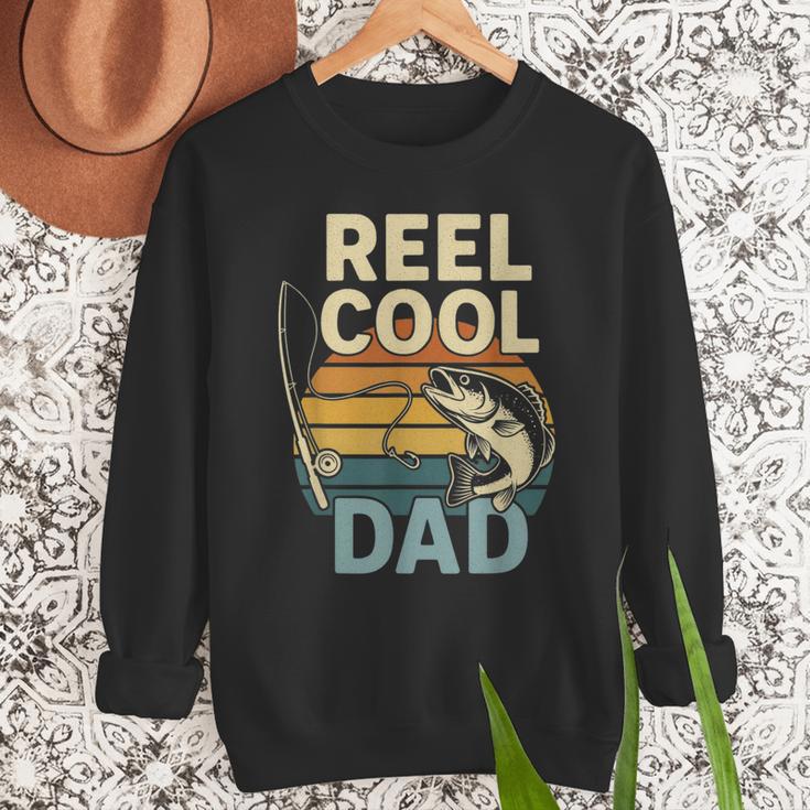 Reel Cool Dad Fathers Day Fishing Outdoors Men Sweatshirt
