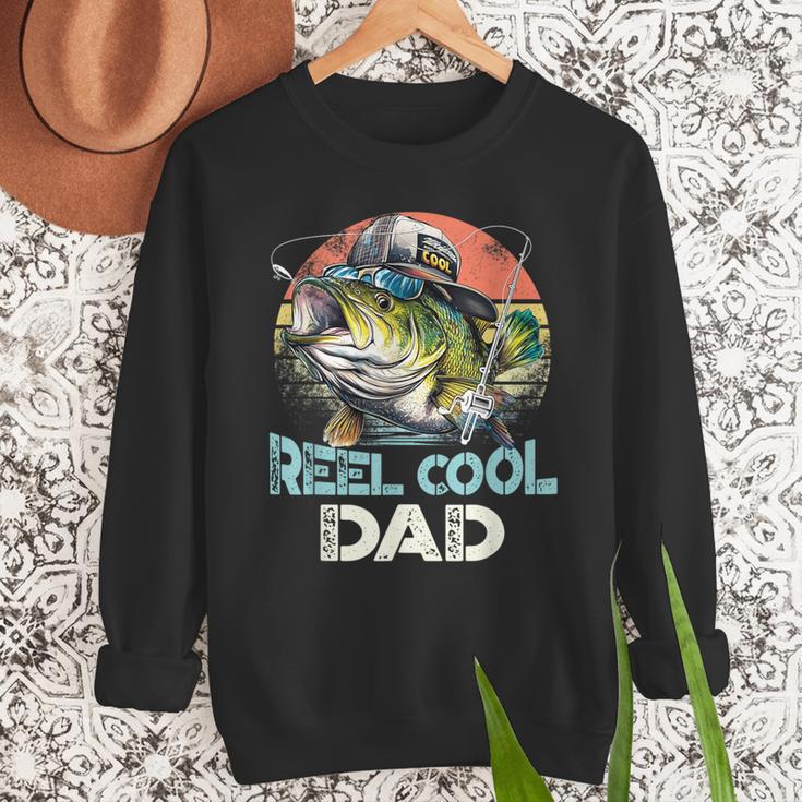 Reel Cool Dad Fishing Vintage Retro Father's Day Men Sweatshirt Reel Cool Dad Fishing Vintage Retro Father's Day Men Sweatshirt