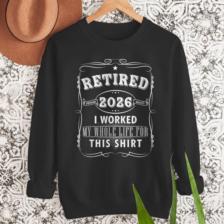 Retired 2026 Decoration Men Women Dad Grandpa Retirement Men Sweatshirt