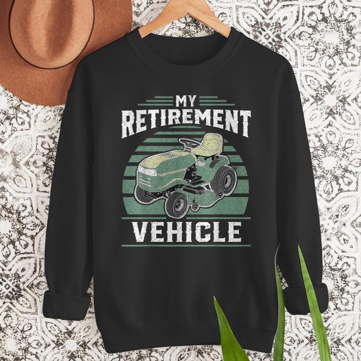 My Retirement Vehicle Riding Lawn Mower Retro Dad Men Sweatshirt