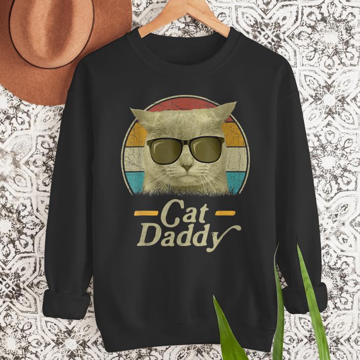 Retro Cat Daddy 80s 90s Style Sunglasses Men Sweatshirt