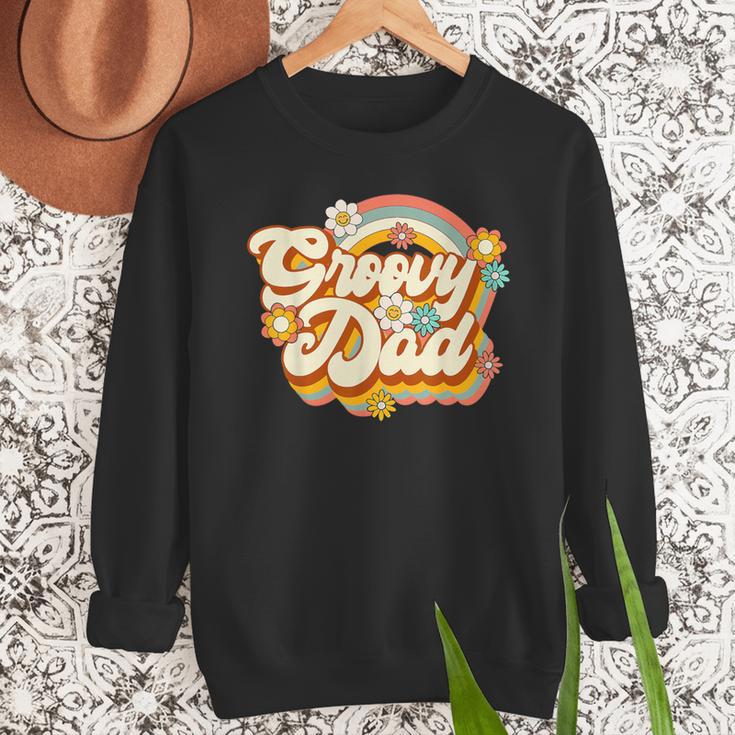 Retro Groovy Dad Family Birthday 60s 70s Hippie Costume Men Sweatshirt