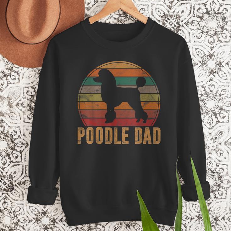Retro Poodle Dad Dog Owner Pet Poodle Father Men Sweatshirt