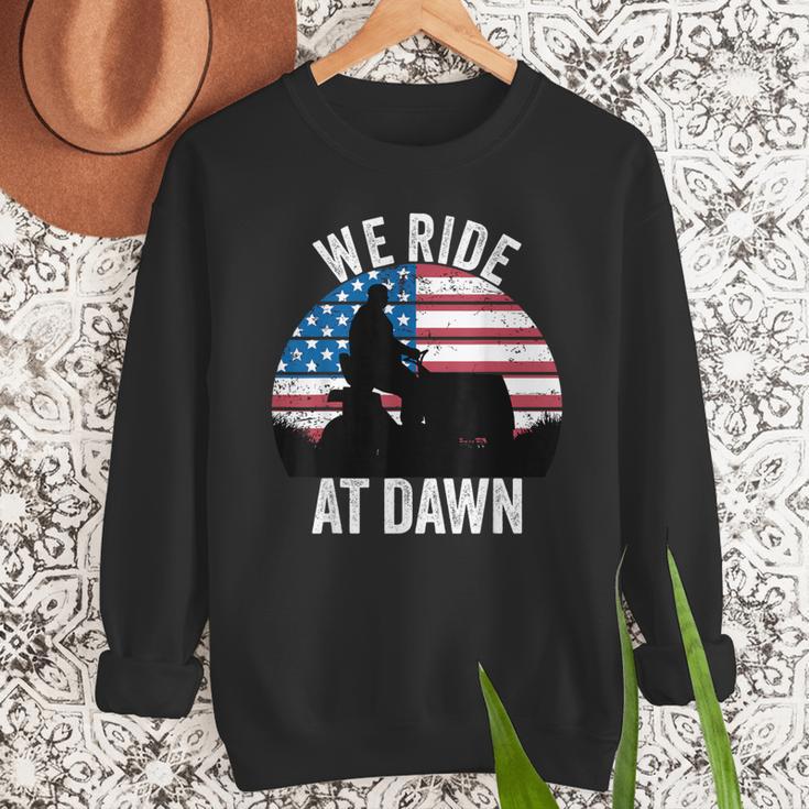 We Ride At Dawn Lawnmower Lawn Mowing Dad Vintage Men Men Sweatshirt