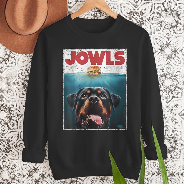 Rottie Rottweiler Jowls Burger Giant Tank Dog Mom Dad Men Sweatshirt