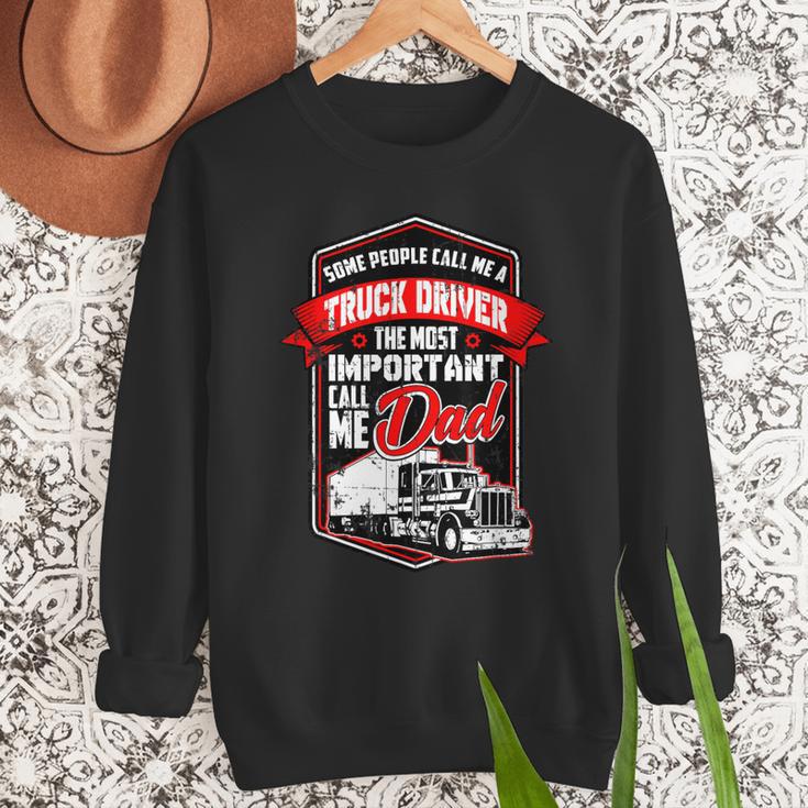 Semi Truck Driver For Truckers And Dads Small Men Sweatshirt