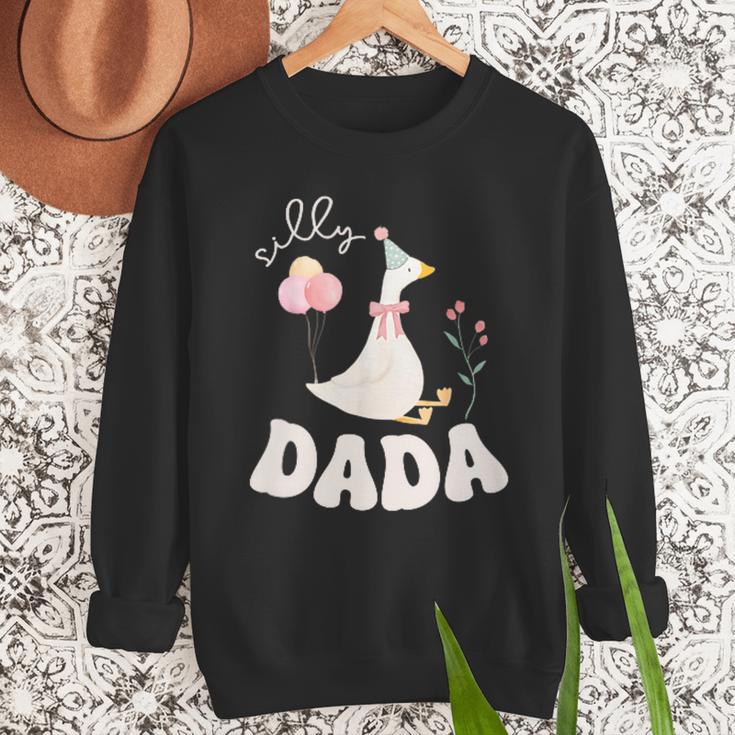 Silly Dada Silly Goose Dad Birthday Family Matching Party Men Sweatshirt