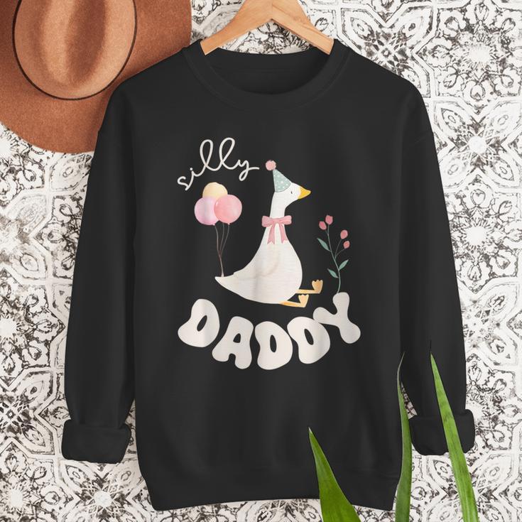 Silly Daddy Silly Goose Dad Birthday Family Matching Party Men Sweatshirt