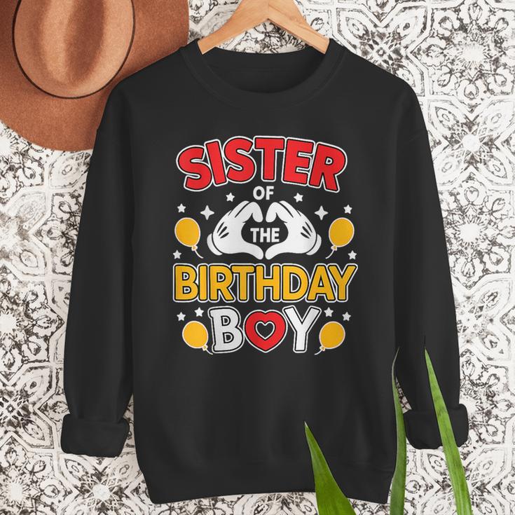 Sister Of The Birthday Boy Family Matching Dad Mom Men Sweatshirt