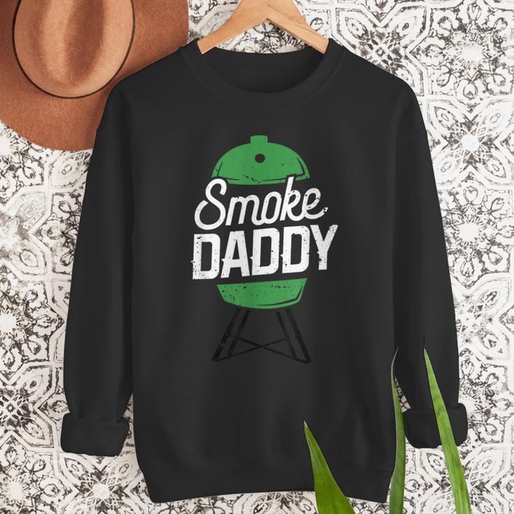 Smoke Daddy Green Egg Pitmaster Dad Tshirt BBQ Grill Men Sweatshirt