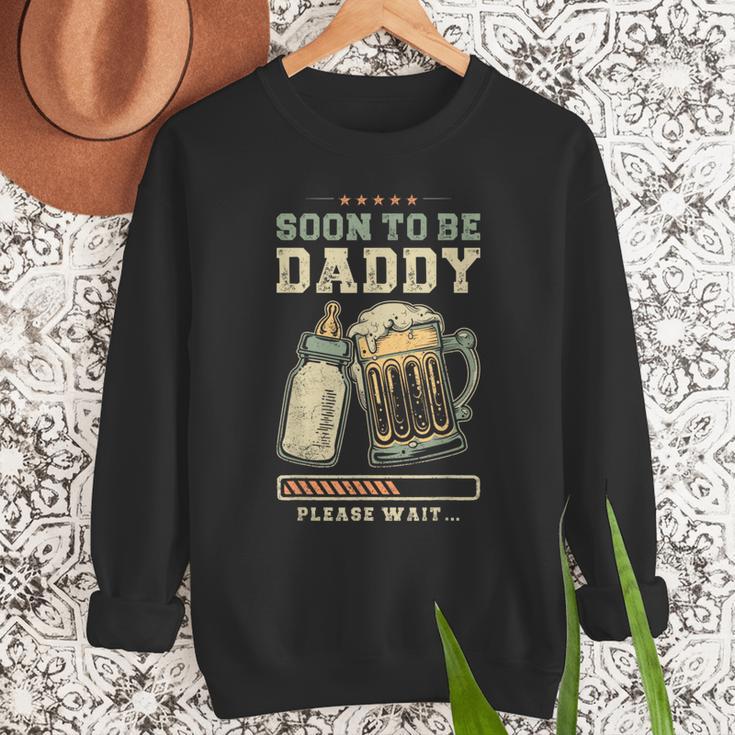 Soon To Be Daddy Fatherhood Baby Announcement Future Dad Men Sweatshirt
