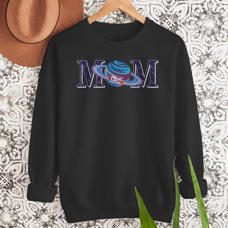 Space Mom Family Matching Dad Space Birthday Theme Party Men Sweatshirt
