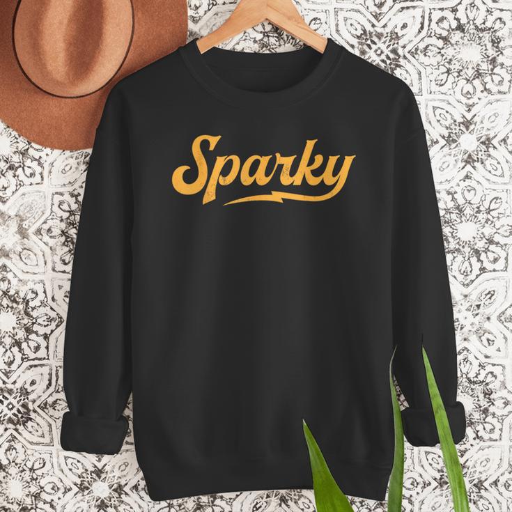 Sparky Electrician Lineman Dad Retro Vintage Novelty Men Sweatshirt