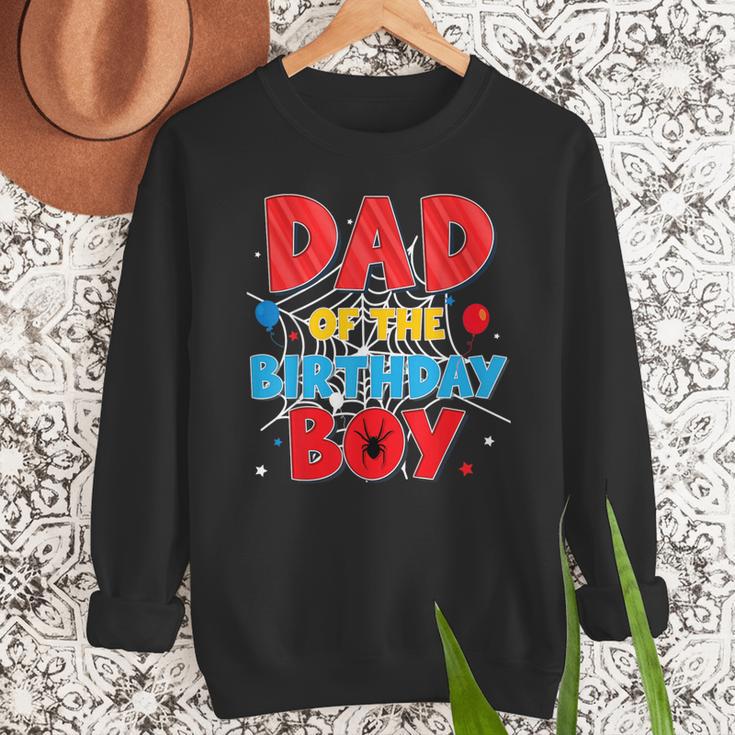 Spider Web Family Matching Dad Of The Birthday Boy Men Sweatshirt