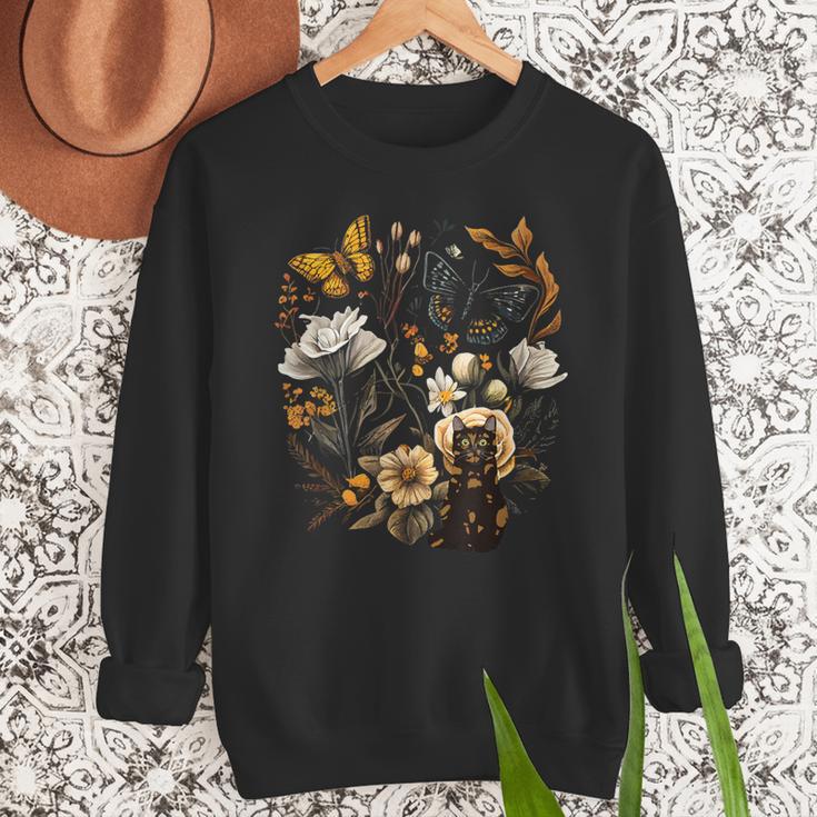 Tortie Cat Owner Flowers Tortie Cat Mom Tortie Cat Dad Men Sweatshirt