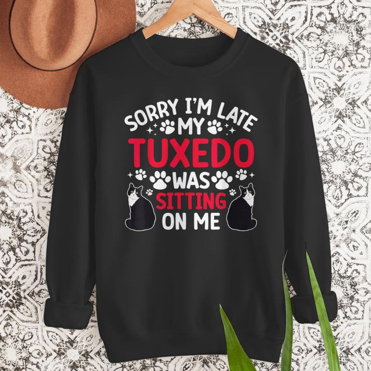 Tuxedo Cat Owner Tuxedo Cat Dad Tuxedo Cat Mom Men Sweatshirt