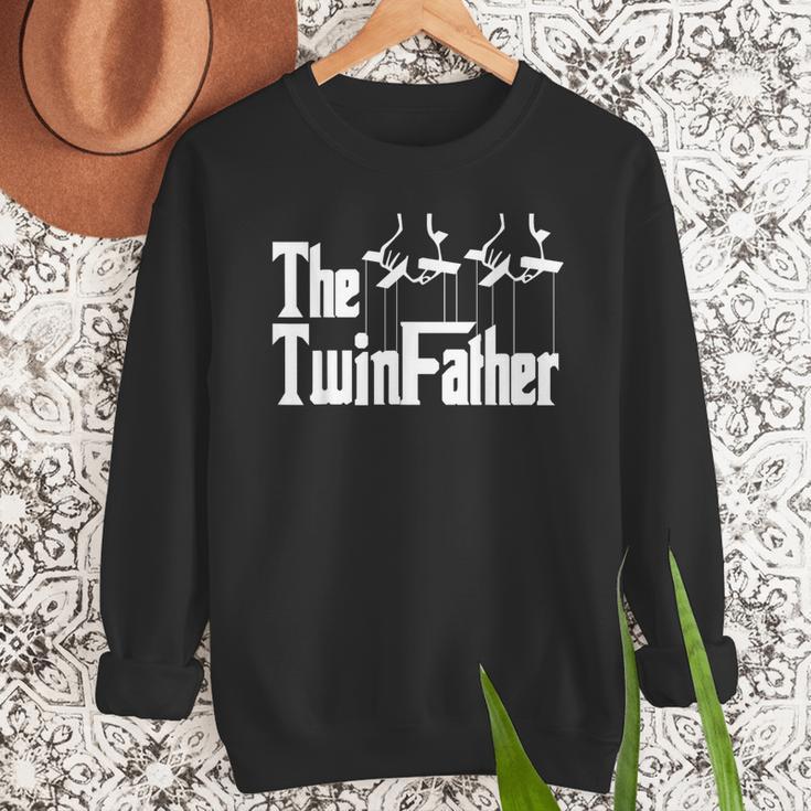 The TwinFather Father Of Twins Dad Fathers Day Men Sweatshirt
