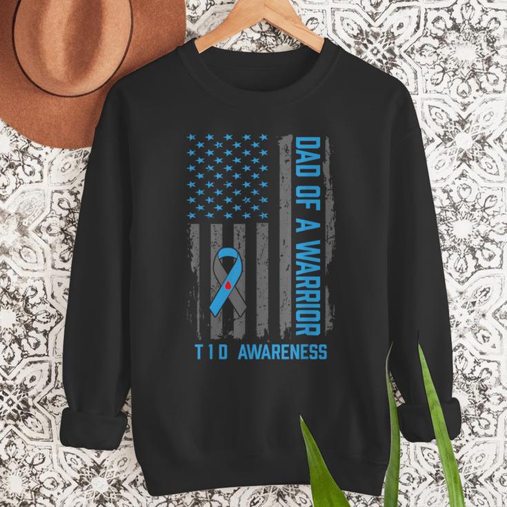 Type 1 Diabetes Awareness T1D Dad Of Warrior Type 1 Diabetic Men Sweatshirt Type 1 Diabetes Awareness T1D Dad Of Warrior Type 1 Diabetic Men Sweatshirt