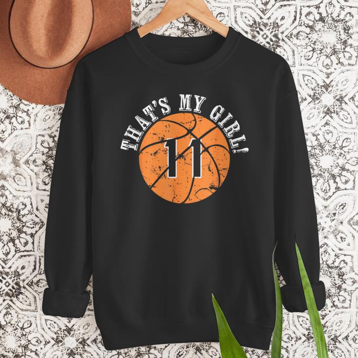 Unique That's My Girl 11 Basketball Player Mom Or Dad Men Sweatshirt