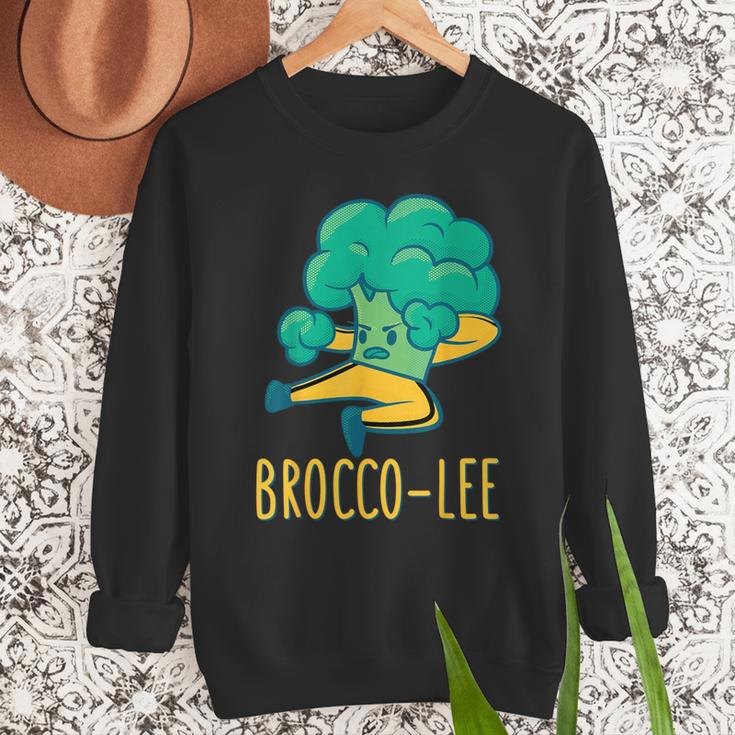 Vegetable Word Game Dad Joke Brocco-Lee Broccoli Men Sweatshirt