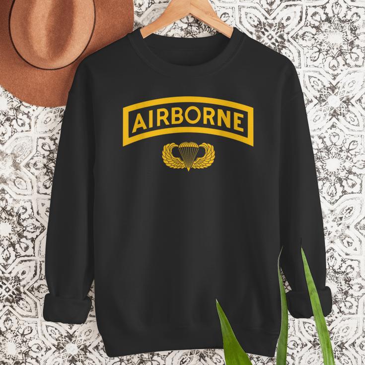 Vintage Airborne Veteran Paratrooper For Men Dad T-Shirt Men Sweatshirt