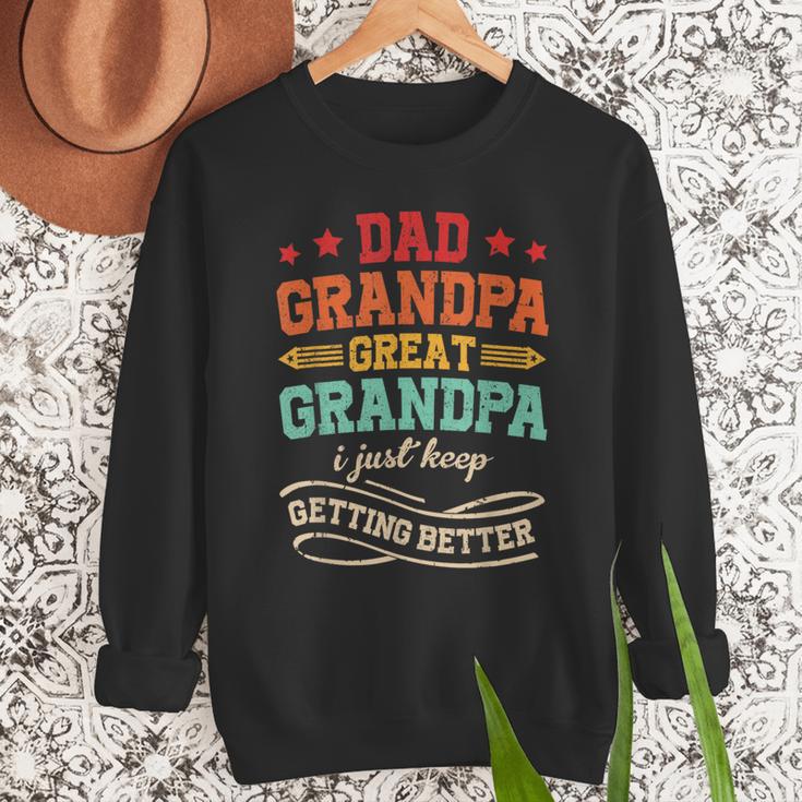 Vintage Great Grandpa For Fathers Day Dad Papa Grandpa Men Sweatshirt