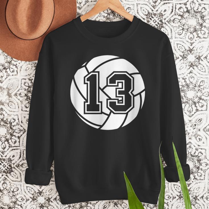 Volleyball Player 13 Volleyball Mom Dad Jersey Number 13 Men Sweatshirt