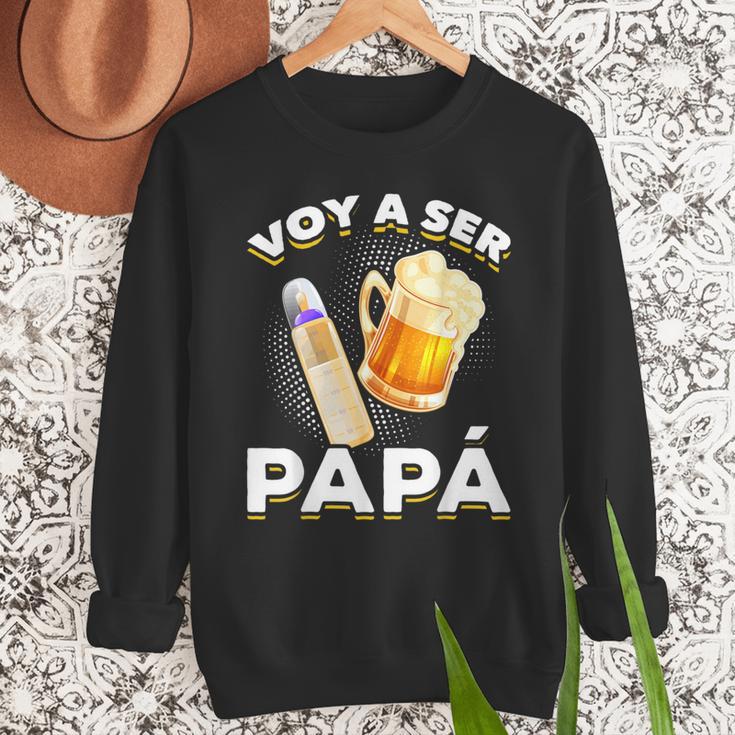 Voy Hacer Papa Ser Papa Voy A Ser Papa Dad To Be In Spanish Men Sweatshirt