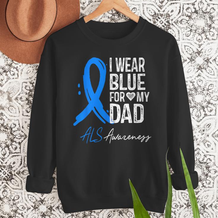 I Wear Blue For My Dad Shirt ALS Awareness Tshirt Men Sweatshirt I Wear Blue For My Dad Shirt ALS Awareness Tshirt Men Sweatshirt