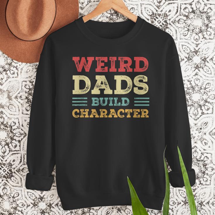 Weird Dads Build Character Vintage Men Sweatshirt
