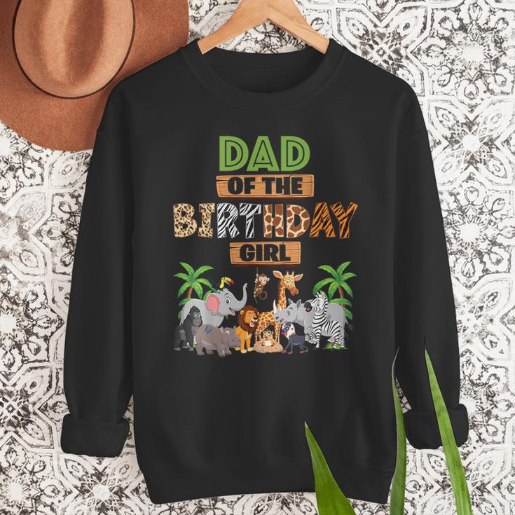 Wild Dad Of The Birthday Girl Zoo Safari Jungle Animal Men Sweatshirt