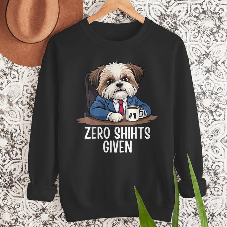 Zero Shihts Given Shih Tzu Dad Shih Tzu Mom Shih Tzu Men Sweatshirt Zero Shihts Given Shih Tzu Dad Shih Tzu Mom Shih Tzu Men Sweatshirt
