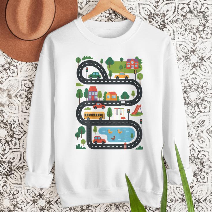 On Back Tired Dads Club Car Race Track On Dad Daddy Men Sweatshirt