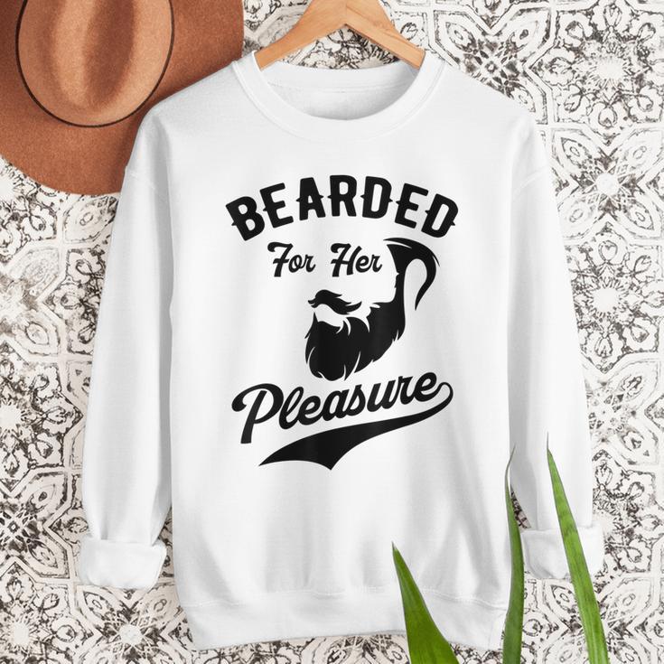 Bearded For Her Pleasure Bearded Dad Father Men Sweatshirt