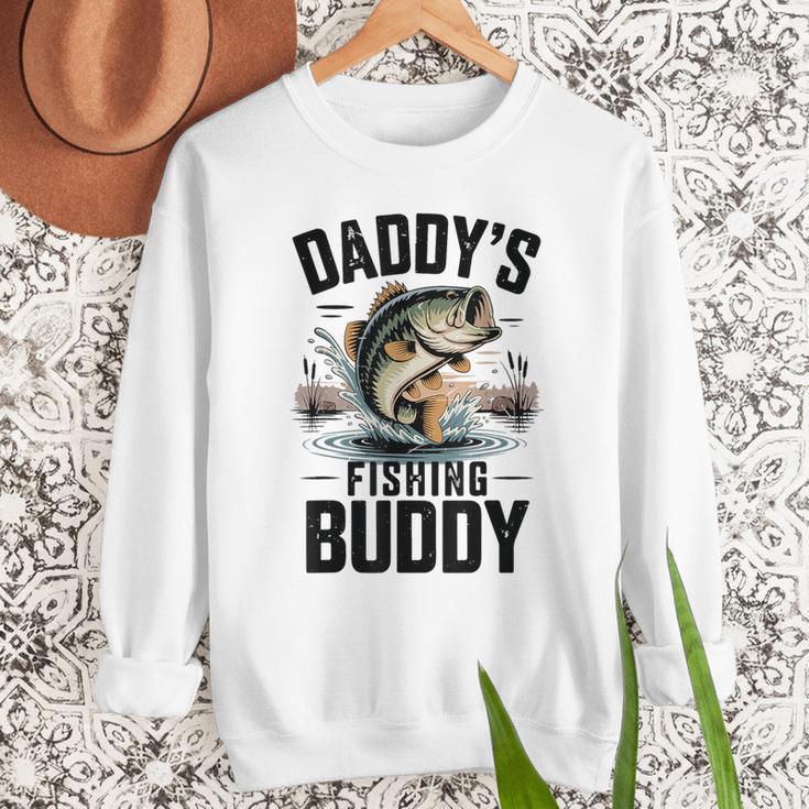 Boy Daddy Fishing Buddy Matching Fishing Bass Fishing Men Sweatshirt